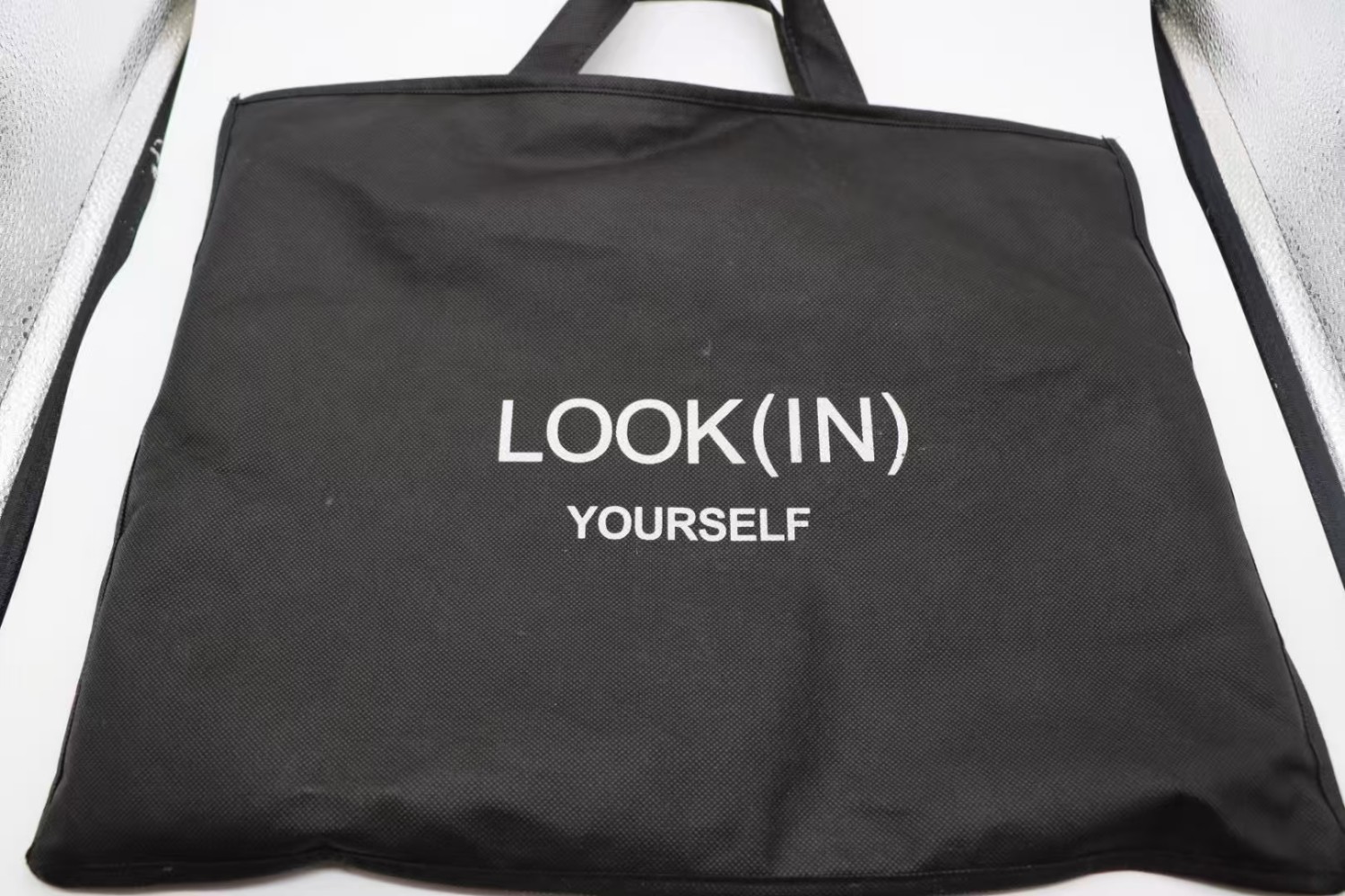"LOOK(IN) YOURSELF" Black Eco-friendly Cloth Bag